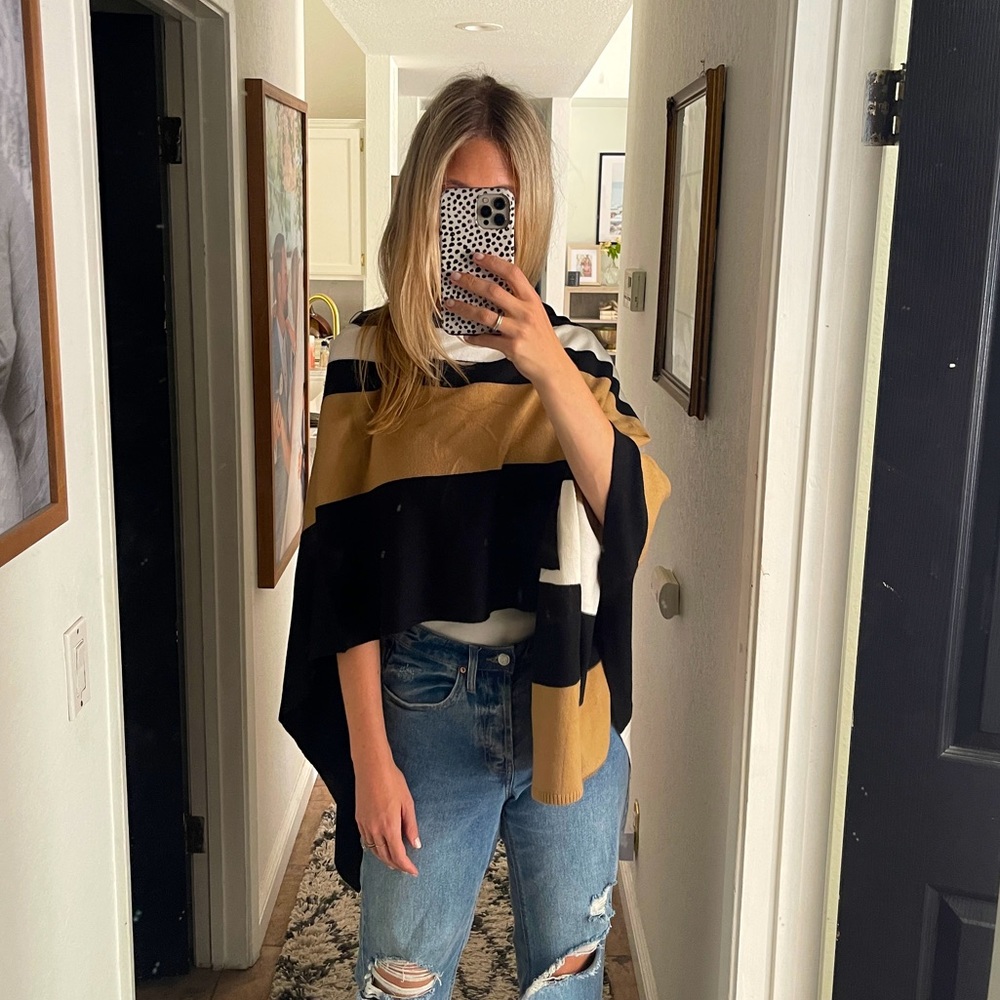 ParrishLA Ponch and Wrap in Black, Camel, and White